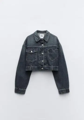 미사용 새상품 ZARA TRF 하트 데님 자켓