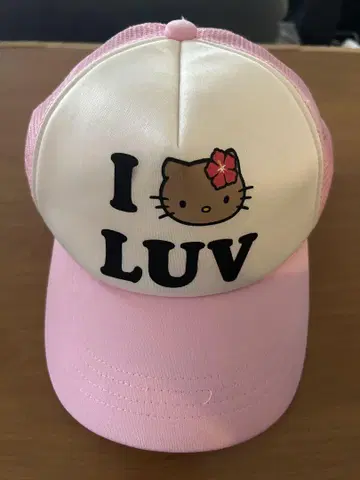 헬로키티 I LUV 캡 핑크