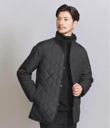 UNITED ARROWS 퀼팅 숏코트 그레이 L