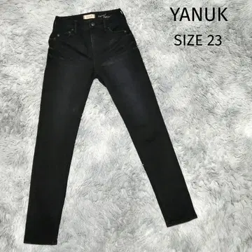YANUK 하이웨스트 파트리샤 여성용 블랙 SIZE 23