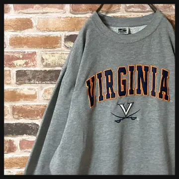 버지니아 대학교 맨투맨 칼리지 로고 자수 로고 그레이 XL