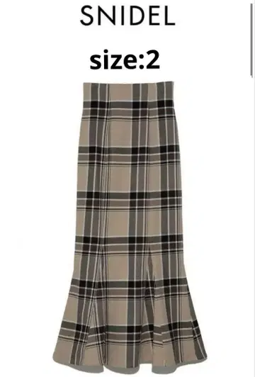 SNIDEL 하이웨스트 타이트헴 플레어 스커트 size:2