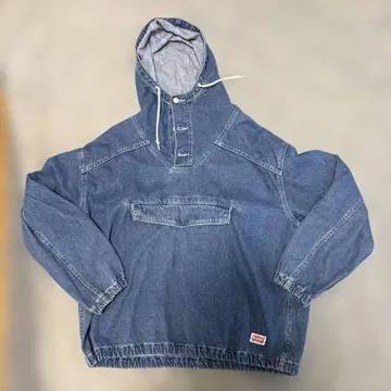 XLARGE 후드 부착 데님 블루종 L 사이즈
