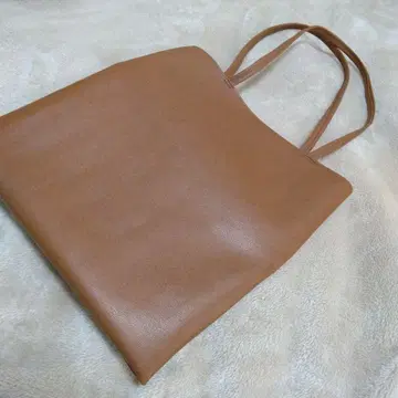 브라운 심플 토트백 인조 가죽