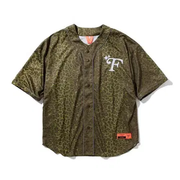FLATLUX Prime Baseball Shirt 레오파드 카모 XL