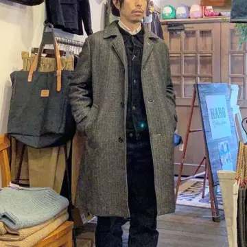 SAN FRANCISCO / 울 린넨 헤링본 스텐카라 코트
