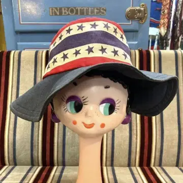 빈티지 USA 성조기 패턴 히피 햇 페스티벌 모자 캠핑