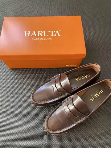 HARUTA 천연 가죽 로퍼 일본제 26.0EEE 906 다크 브라운