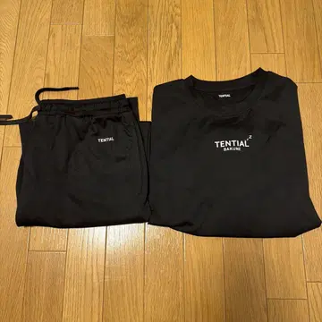 TENTIAL BAKUNE Dry 티셔츠 M 블랙 파자마 상하의 긴팔