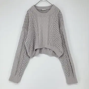 ZARA 자라 케이블 짜임 크롭 니트 M 사이즈