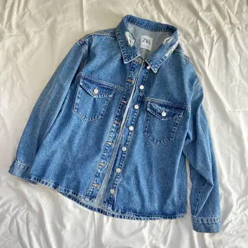 ZARA 데님 자켓 데미지 가공