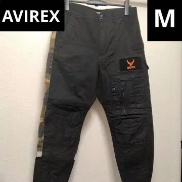[익명 배송] 직영점 한정판 AVIREX 콤비네이션 팬츠 블랙 M