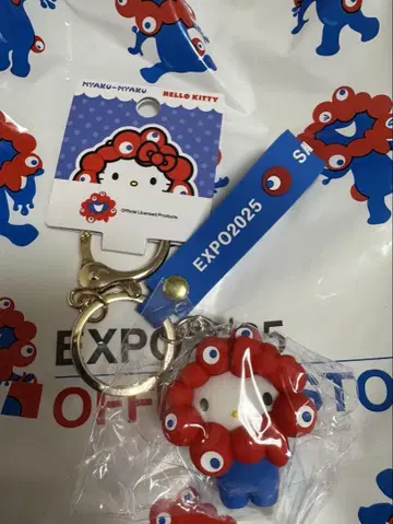 새상품 오사카 간사이 만박 미야쿠미야쿠 산리오 헬로키티 코스프레 키링