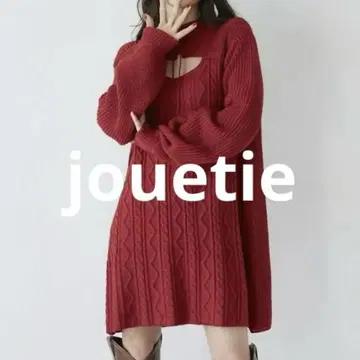 새상품급 jouetie 쥬에티 레이스업 니트 원피스