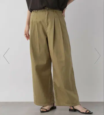 카츠라기 와이드 턱 팬츠 M