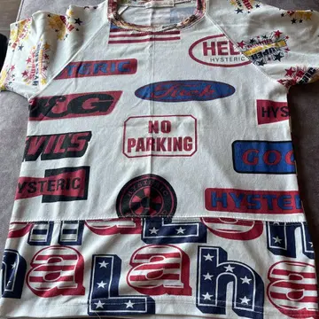 라스트 HYSTERIC GLAMOUR 로고 프린트 반팔 T셔츠