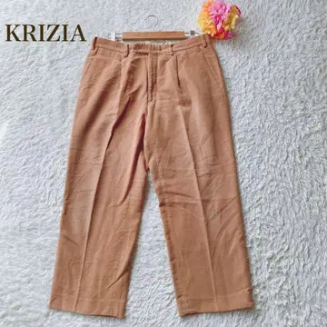 KRIZIA 카리자 [ L ] 옅은 브라운 캐주얼 스트레이트 슬랙스