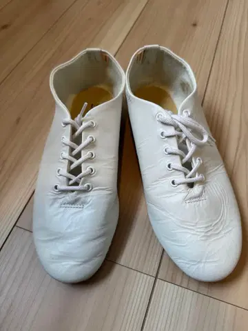repetto 재즈 화이트 가죽 레이스업 슈즈