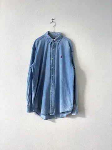 랄프 로렌 블레이크 데님 셔츠 던가리 셔츠 라이트 블루 L 사이즈