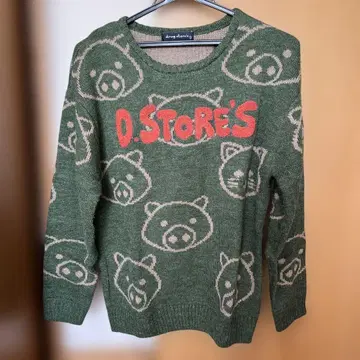 새상품급 드럭 스토어즈 D.STORE'S 니트 스웨터 L 사이즈 그린