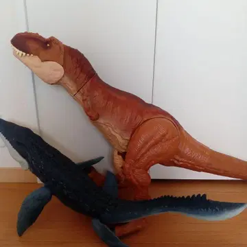 티라노사우루스 & 모사사우루스 피규어 (BIG 사이즈)