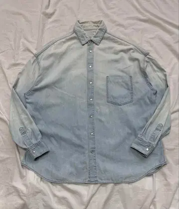 DISCOVERED 디스커버드 데님 가공 셔츠 빅 실루엣