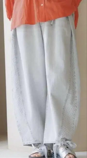 니코앤드 벨트 배럴 데님 팬츠 L