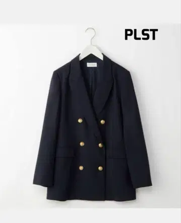 PLST 네이비 더블 브레스트 자켓