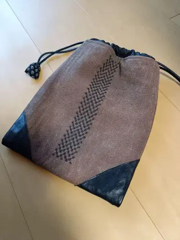 감즙 염색 술주머니 자수 가짓가리 주머니 (핸드메이드)