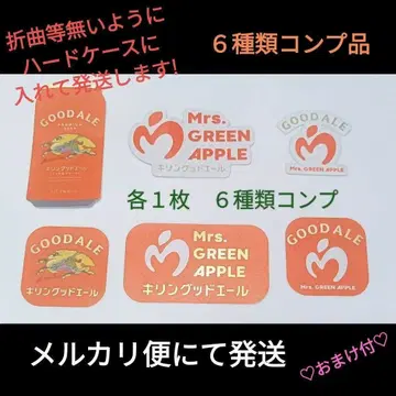 굿에일 Mrs. GREEN APPLE 스티커 세트 6종 컴프