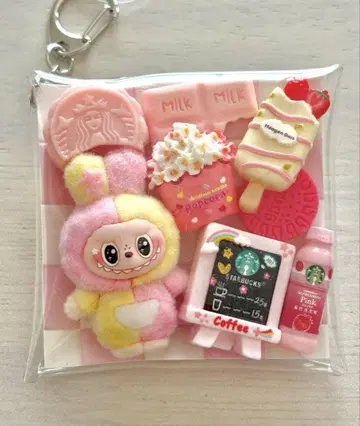 가챠 파우치 데코레이션 부품 데코 부품 러브 핑크 계열