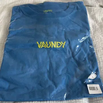 미사용품 VAUNDY 로고 T셔츠 블루 L사이즈