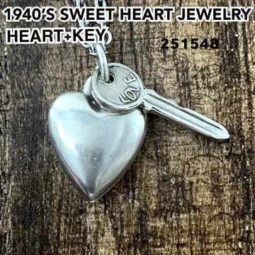 스위트하트 주얼리 2개 열쇠 키 실버 빈티지 목걸이 NAVY