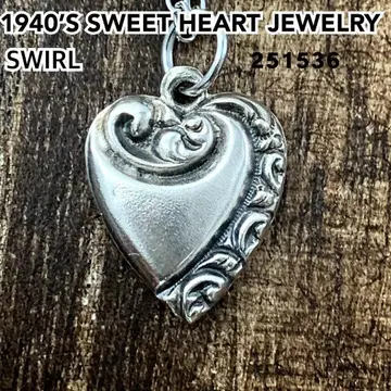 스위트하트 주얼리 SWIRL 소용돌이 실버 빈티지 목걸이