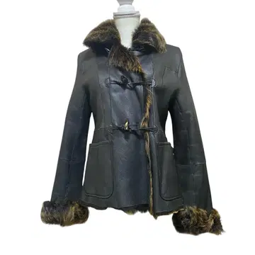 레어 georges rech 빈티지 무스탕 보아 자켓 38