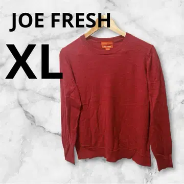 JOE FRESH 메리노울 레드 스웨터 XL
