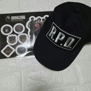 바이오하자드 R.P.D. 로고 캡과 스티커 세트