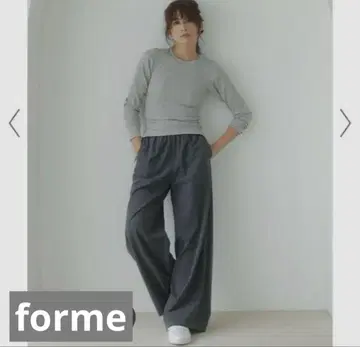 FORME 히가시하라 아키 와이드 팬츠 사이즈 1 차콜