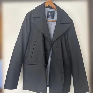 GAP 블랙 더블 브레스트 자켓 XS 피 코트
