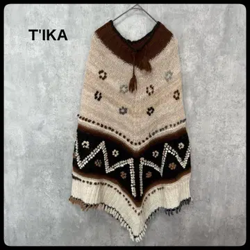 # T'IKA 안데스의 선물 알파카 100% 판초 상의