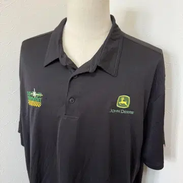 존 디어 John Deere 자수 로고 피케 셔츠 3XL 블랙 K-62