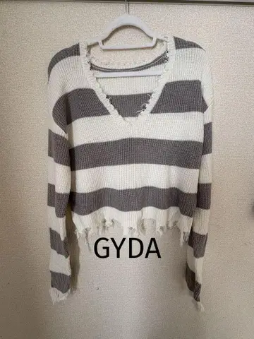 GYDA 스트라이프 니트 긴팔 F