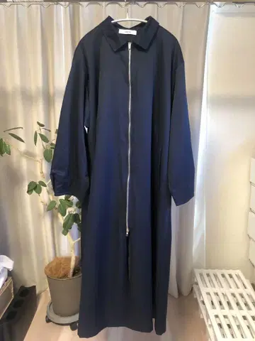 HANNE 네이비 롱 코트 F 사이즈
