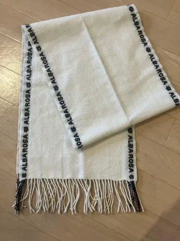 ALBAROSA 로고 프린지 머플러