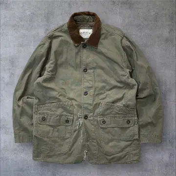 [ ORVIS ] 00s 커버올 안감 퀼팅 누더기 빈티지 남성용 L 카키
