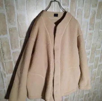 [ 보아 자켓 빅 실루엣 ] 빈티지 옅은 베이지 XL