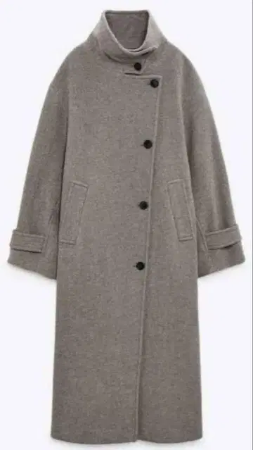 ZARA MANTECO 하이넥 코트 그레이지