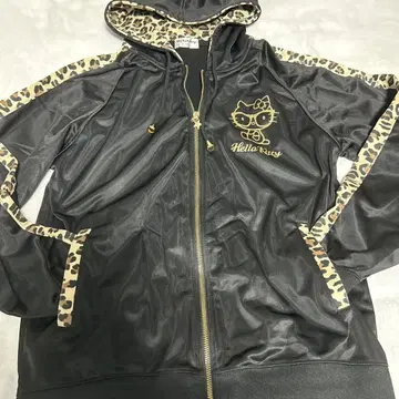 헬로키티 레오파드 무늬 셋업 후드티 L 사이즈 Y2K