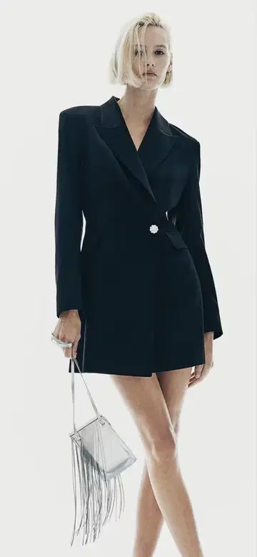 H&M 블랙 테일러드 자켓 사이즈 32