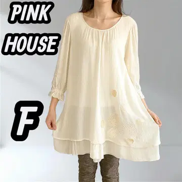 [택 포함 새상품] PINK HOUSE 레이스 모티브 튜닉 원피스 F